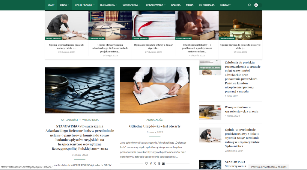 strona blogowa defensoriuris.pl